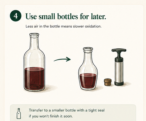 Use small bottles for later