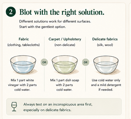Blot with the right solution
